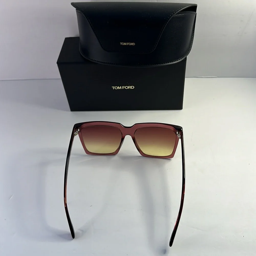 New Authentic TOM FORD TF764 Gradient Square Acetate Sunglasses